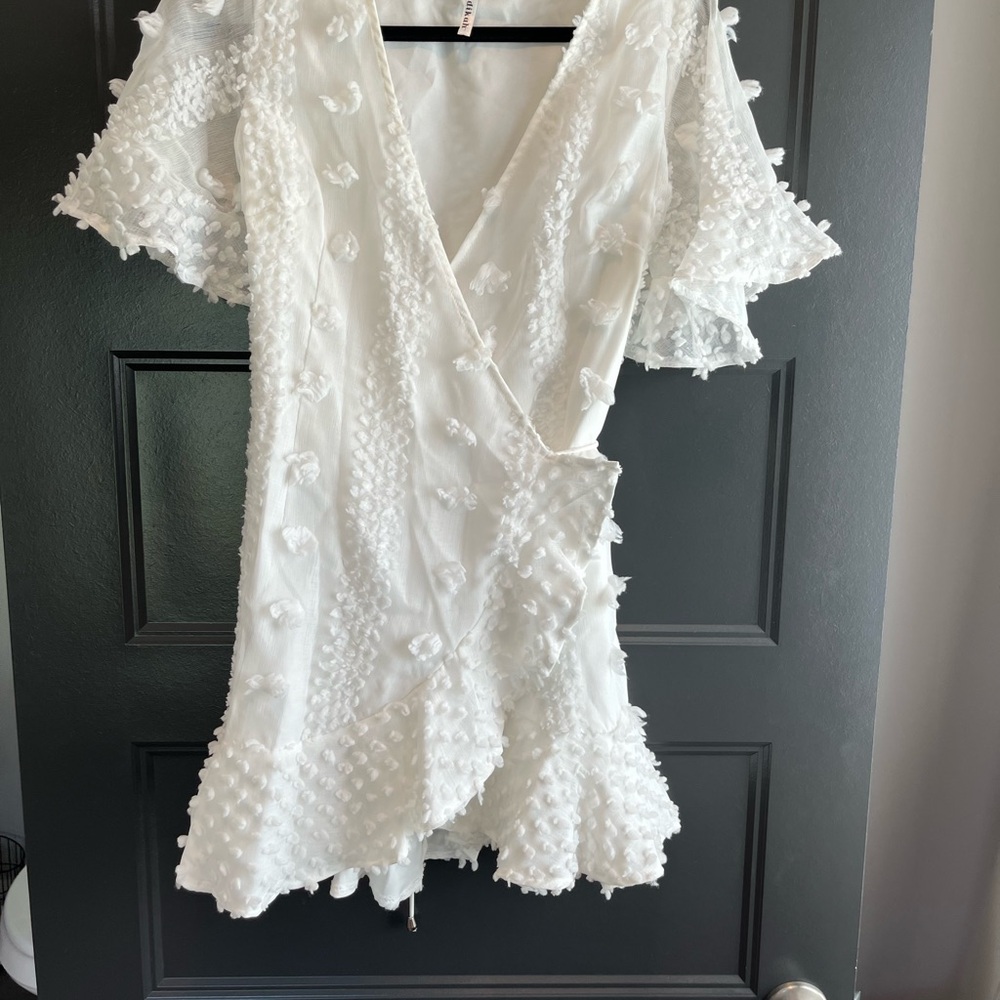 Elegant White Ruffle Dress